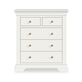 Colette Warm White 2 Over 3 Chest Of Drawers from Roseland Furniture