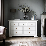 Colette Warm White 3 Over 4 Chest Of Drawers from Roseland Furniture