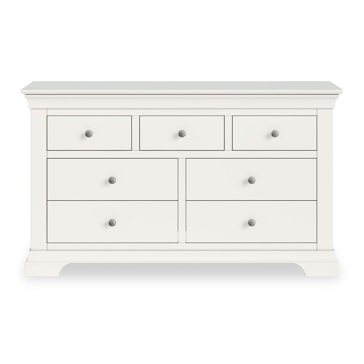 Colette Warm White 3 Over 4 Chest Of Drawers from Roseland Furniture