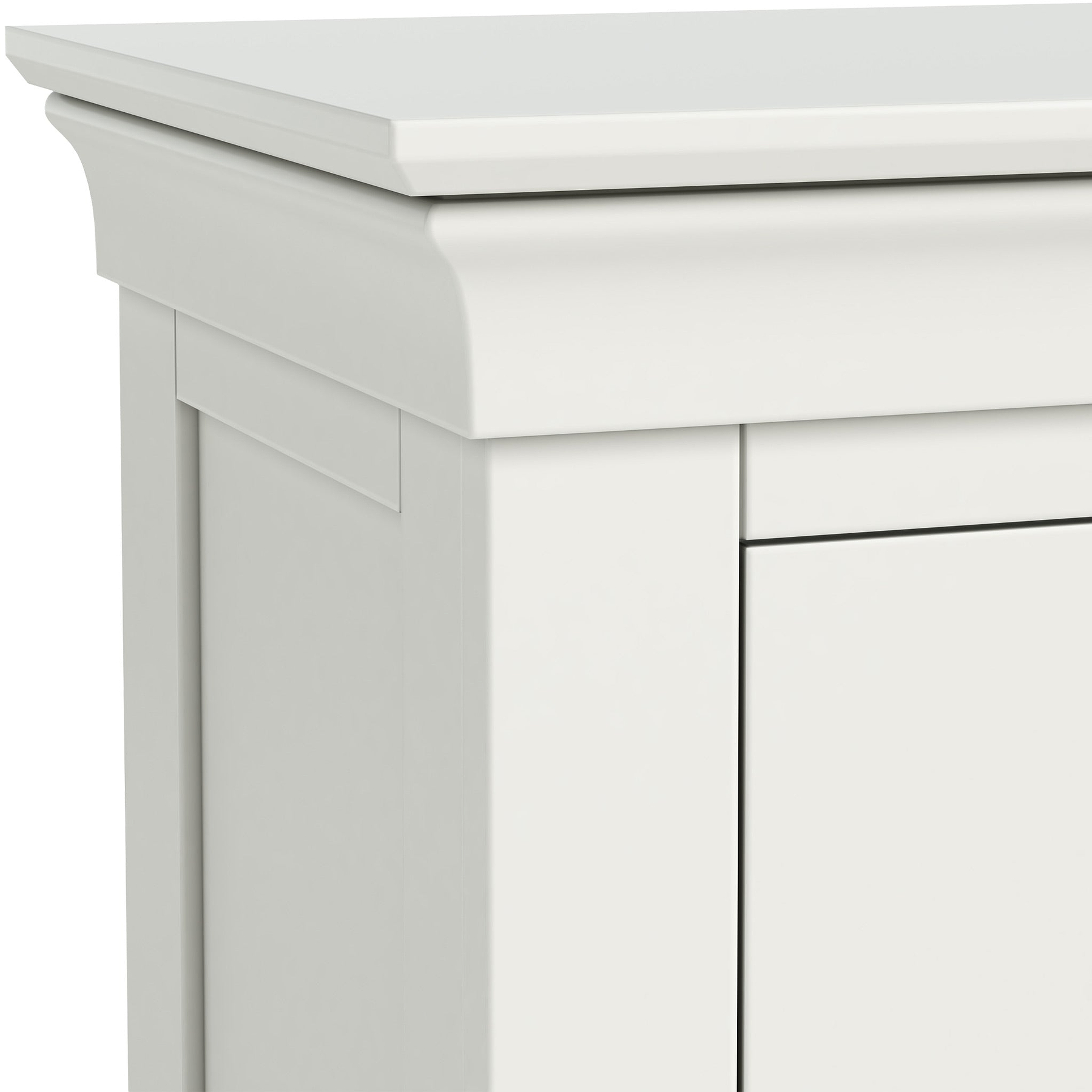 Colette Warm White 3 Over 4 Chest Of Drawers from Roseland Furniture