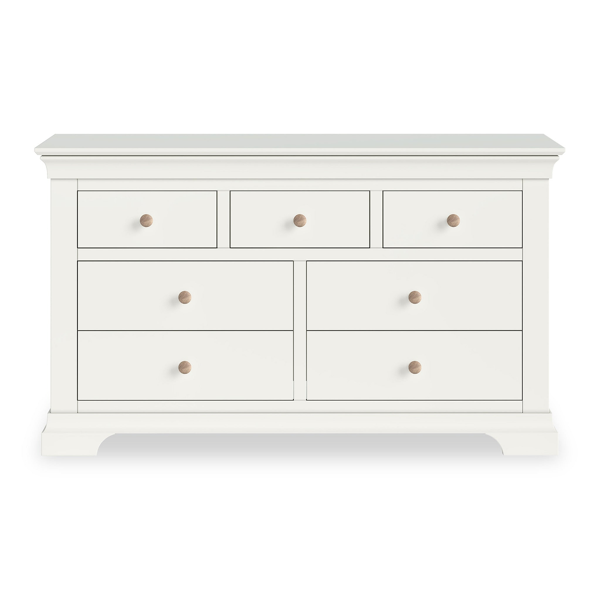 Colette Warm White 3 Over 4 Chest Of Drawers from Roseland Furniture
