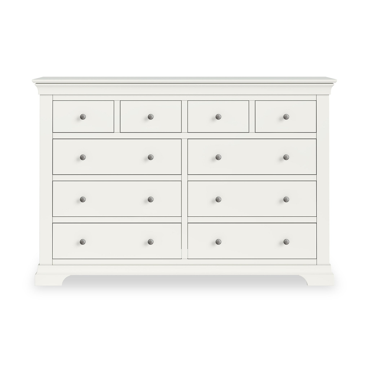 Colette Warm White 4 Over 6 Chest Of Drawers from Roseland Furniture