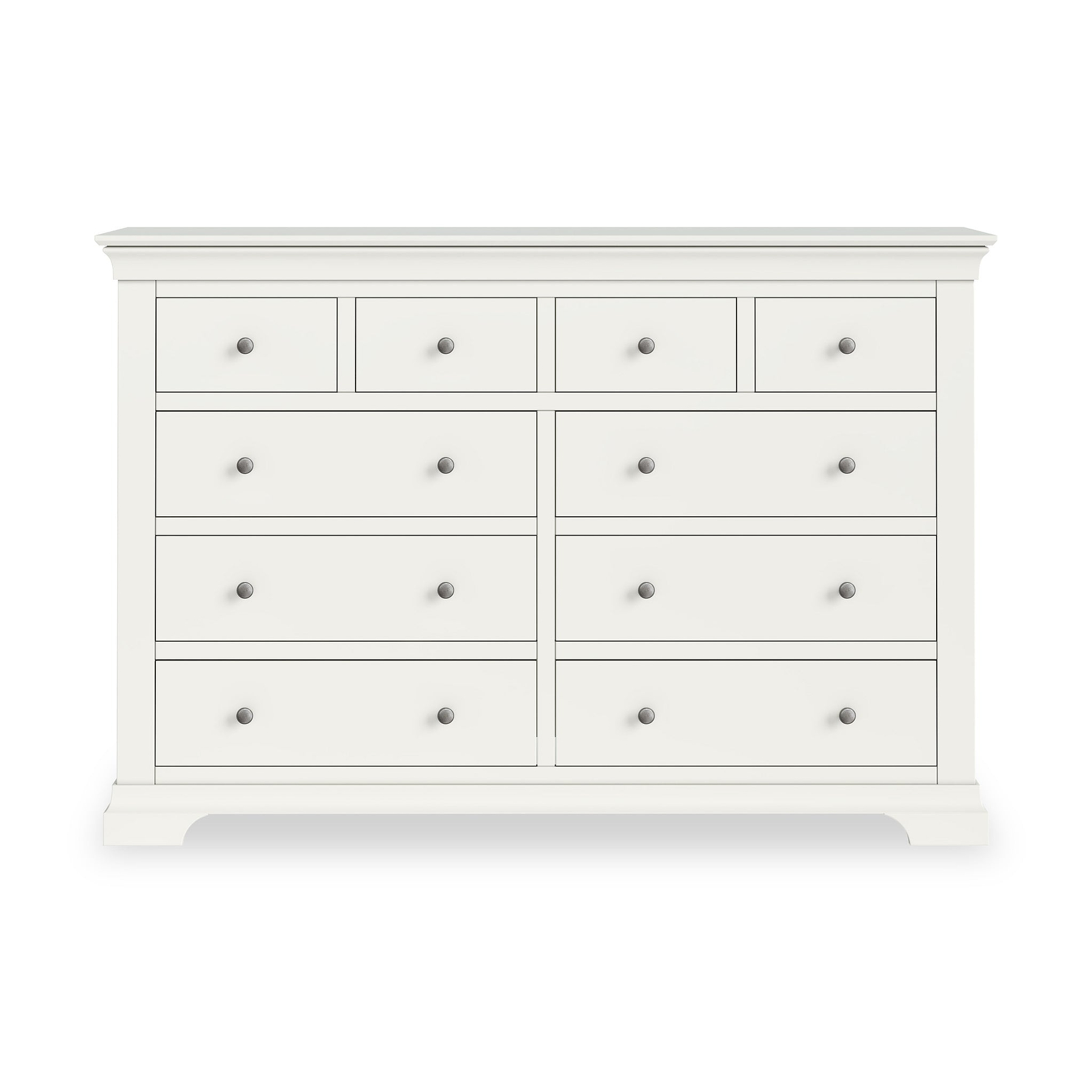 Colette Warm White 4 Over 6 Chest Of Drawers from Roseland Furniture
