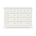 Colette Warm White 4 Over 6 Chest Of Drawers from Roseland Furniture