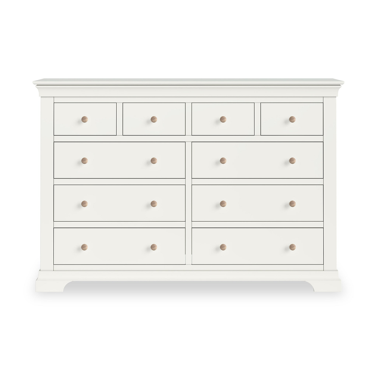 Colette Warm White 4 Over 6 Chest Of Drawers from Roseland Furniture