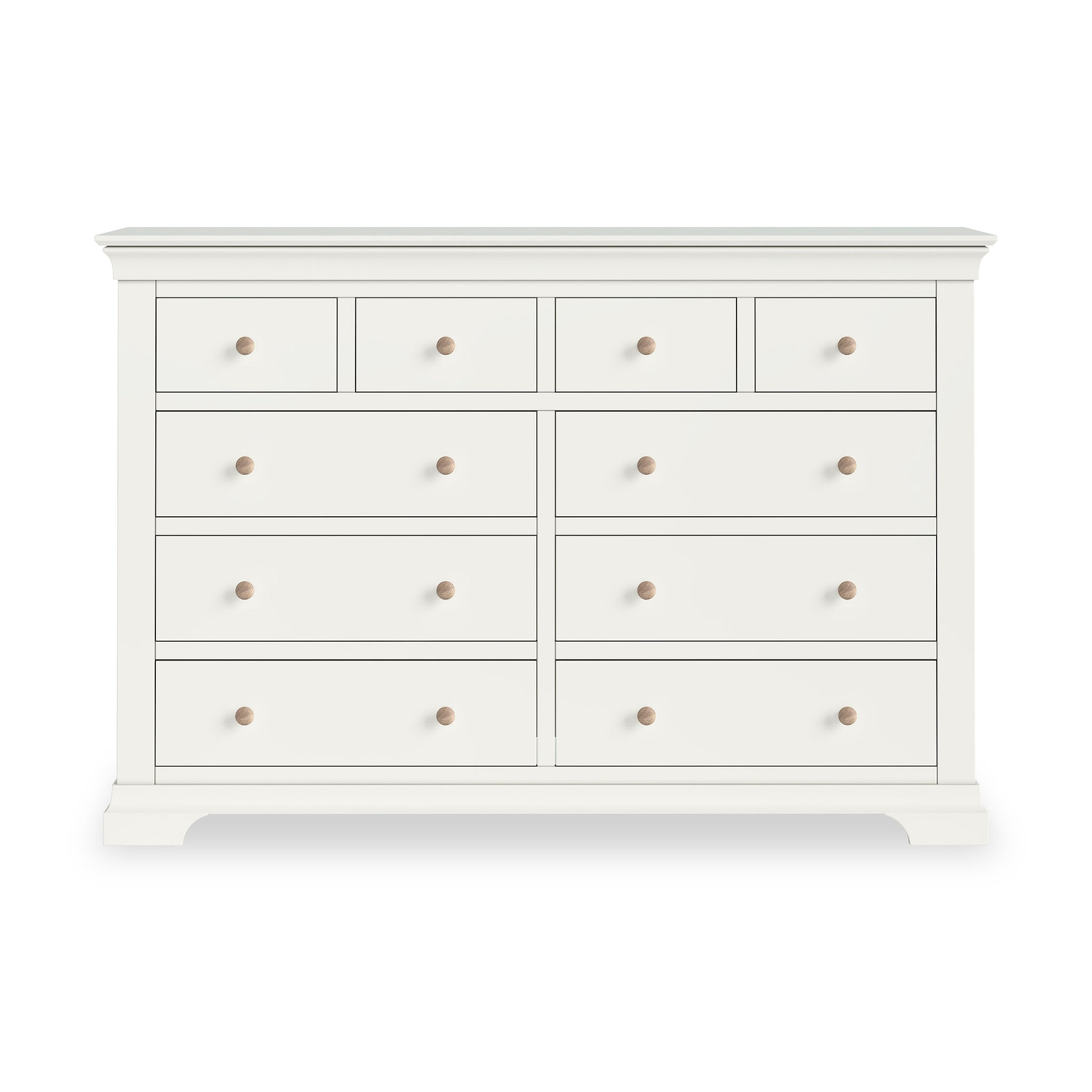 Colette Warm White 4 Over 6 Chest Of Drawers from Roseland Furniture