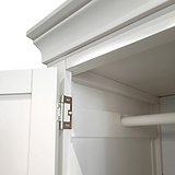 Colette Warm White Double Wardrobe Drawer from Roseland Furniture