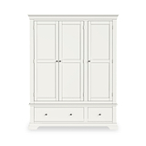 Colette Warm White Triple Wardrobe Drawer from Roseland Furniture