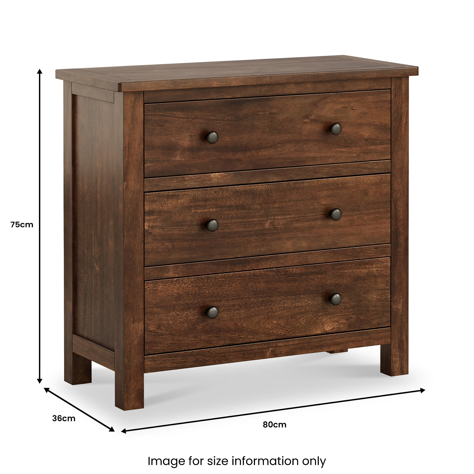 Duchy-Acacia-3-Drawers-Chest from Roseland Furniture