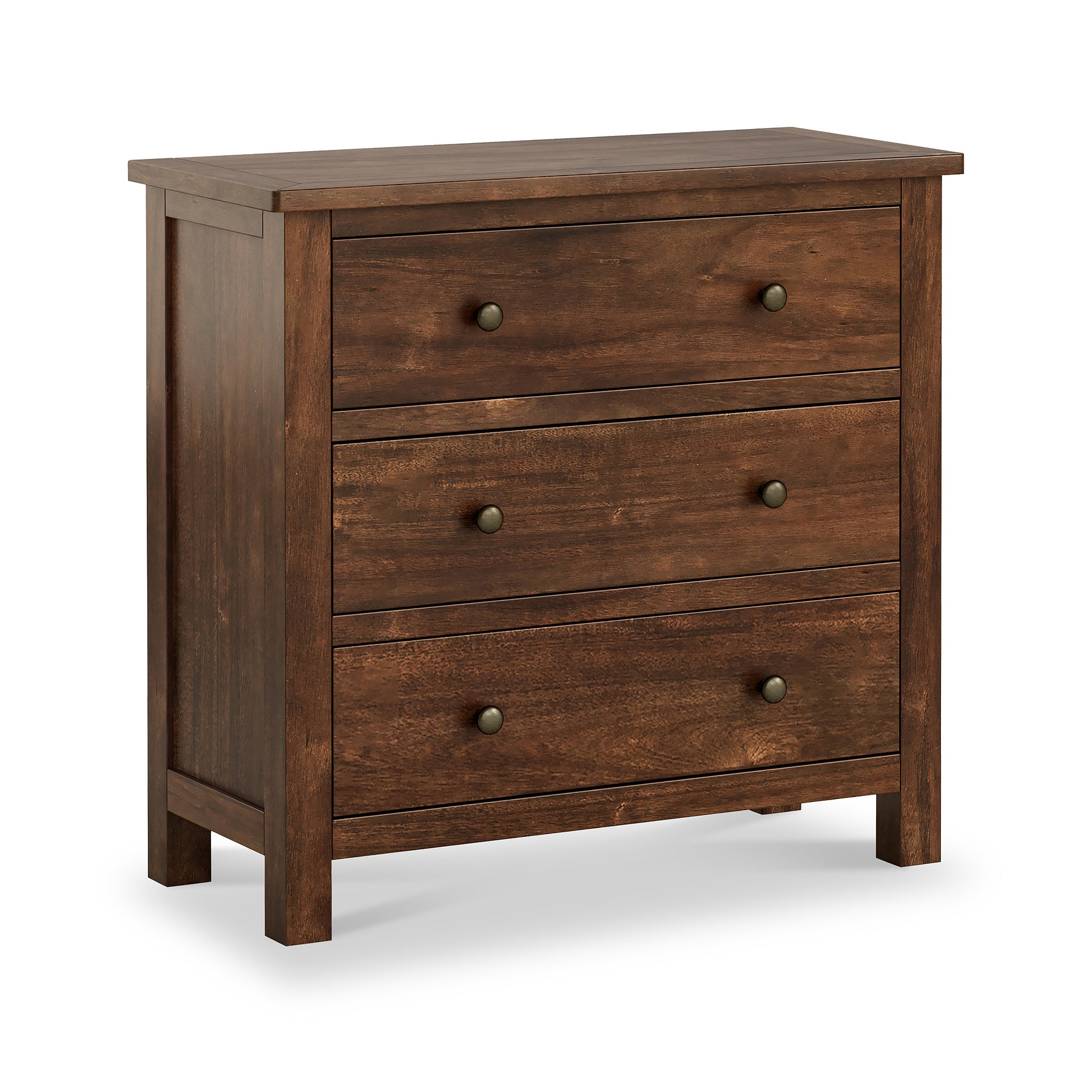 Duchy Acacia Wood 3 Drawer Chest of Drawers for Bedroom