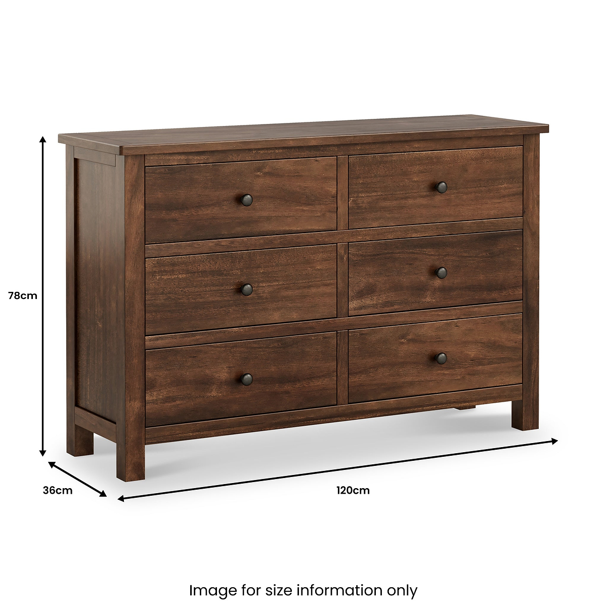 Duchy Acacia 6 Drawer Chest from Roseland Furniture