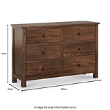 Duchy-Acacia-6-Drawers-Chest dimensions