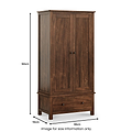 Duchy Acacia Double Wardrobe from Roseland Furniture
