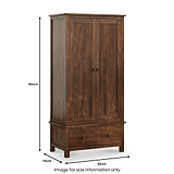 Duchy-Acacia-Double-Wardrobe dimensions