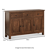 Duchy Acacia 3 Drawer Large Sideboard from Roseland Furniture