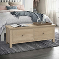 Trelan-Oak-2-Drawer-Blanket-Bench from Roseland Furniture
