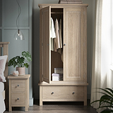 Trelan Oak Double Wardrobe from Roseland Furniture