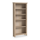 Trelan oak large bookcase from Roseland Furniture