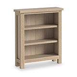 Trelan-Oak-Low-Bookcase from Roseland Furniture