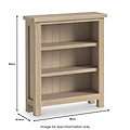 Trelan-Oak-Low-Bookcase from Roseland Furniture