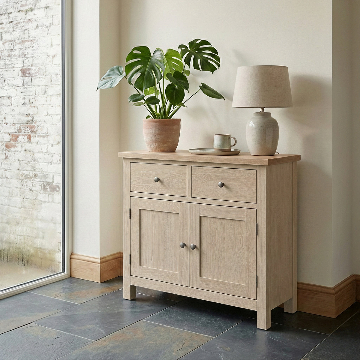 Trelan Oak Small Sideboard Cabinet from Roseland Furniture