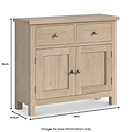 Trelan-Oak-Small-Sideboard-Cabinet from Roseland Furniture
