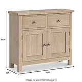 Trelan-Oak-Small-Sideboard-Cabinet from Roseland Furniture
