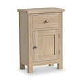 Trelan Oak Single Drawer Small Cupboard from Roseland Furniture