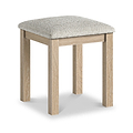 Trelan-Oak-Boucle-Dressing-Table-Stool from Roseland Furniture
