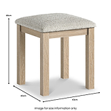 Trelan-Oak-Boucle-Dressing-Table-Stool from Roseland Furniture