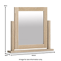 Trelan-Oak-Vanity-Mirror from Roseland Furniture