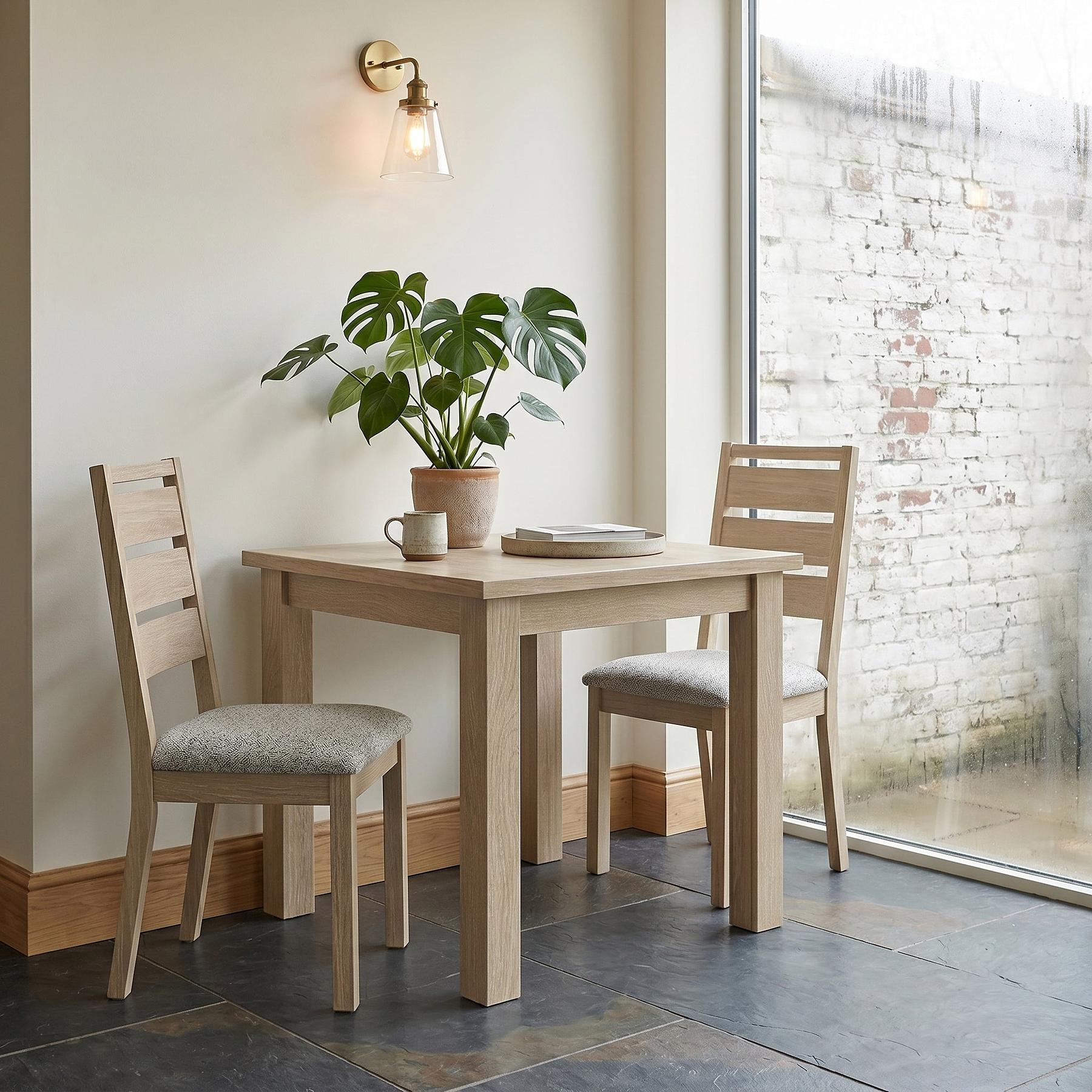 Trelan-Oak-80cm-Square-Bistro-Dining-Table from Roseland Furniture