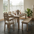 Trelan Washed Oak 120cm-165cm Extending Dining Table