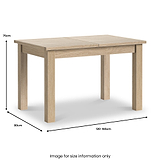 Trelan-oak-120cm-165cm-ext-dining-table from Roseland Furniture