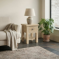 Trelan-Oak-1-Drawer-Lamp-Table from Roseland Furniture