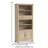 Trelan-Oak-Display-Bookcase from Roseland Furniture