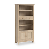Trelan-Oak-Display-Bookcase from Roseland Furniture