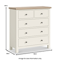 Trelan Painted 2 Over 3 Chest Dimensions from Roseland Furniture