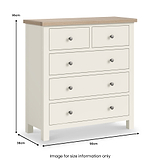 Trelan Painted 2 Over 3 Chest Dimensions from Roseland Furniture