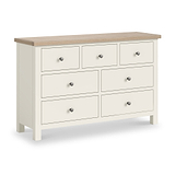 Trelan Painted 3 Over 4 Drawer Chest Coconut from Roseland Furniture
