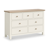 Trelan Painted 3 Over 4 Drawer Chest Coconut from Roseland Furniture