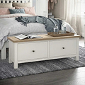 Trelan Painted 2 Drawer Blanket Bench Coconut from Roseland Furniture