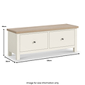 Trelan Painted 2 Drawer Blanket Bench Coconut from Roseland Furniture