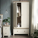 Trelan Painted Double Wardrobe Coconut from Roseland Furniture