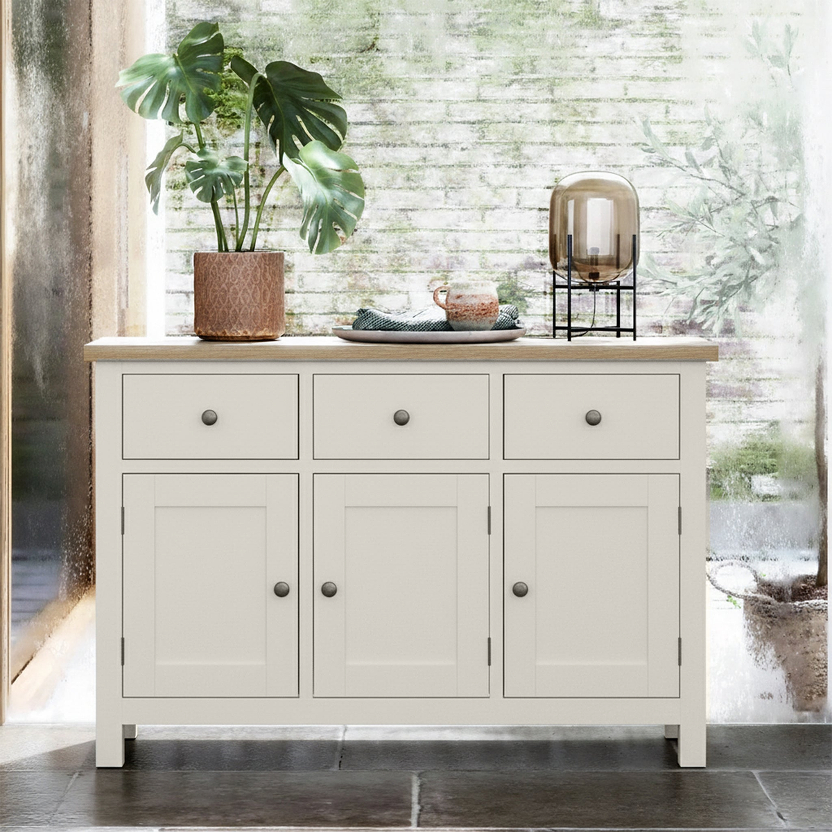 Trelan Painted Large Sideboard Coconut from Roseland Furniture
