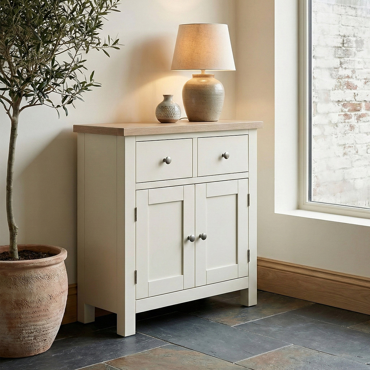 Trelan Painted Mini Sideboard Coconut from Roseland Furniture