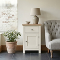 Trelan Painted Single Drawer Small Cupboard Coconut from Roseland Furniture