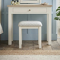 Trelan Painted Boucle Dressing Table Stool Coconut from Roseland Furniture