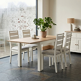 Trelan Painted 160cm Flip Top Dining Table Coconut from Roseland Furniture