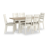 Trelan Painted Boucle Slatted Back Dining Chair Charcoal Coconut from Roseland Furniture